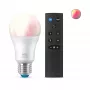 WiZ spuldze 8W (Eq.60W) A60 E27 x1 + tālvadības pults, Viedā spuldze, Wi-Fi/Bluetooth, Balta, Wi-Fi 4 (802.11n), 802.11b, 802.11g, LED, E27