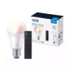WiZ spuldze 8W (Eq.60W) A60 E27 x1 + tālvadības pults, Viedā spuldze, Wi-Fi/Bluetooth, Balta, Wi-Fi 4 (802.11n), 802.11b, 802.11g, LED, E27