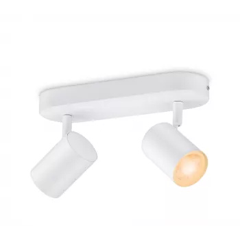 WiZ IMAGEO 2x regulējams prožektors, viedais griestu gaismeklis, Wi-Fi/Bluetooth, Balts, Wi-Fi 4 (802.11n), 802.11b, 802.11g, LED, Metāls