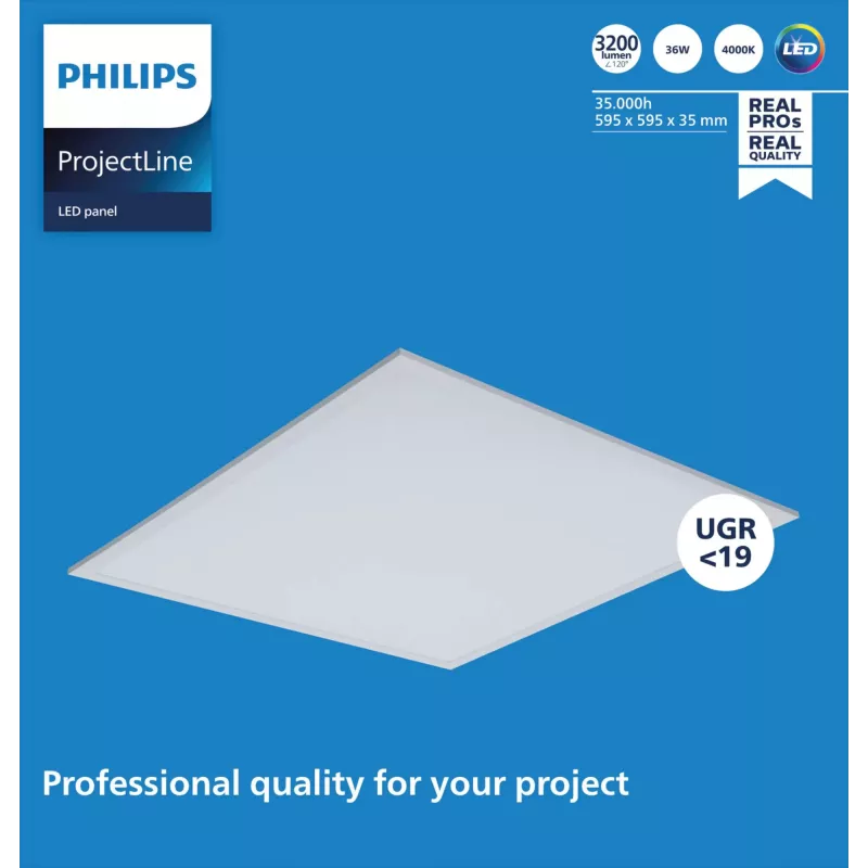 LED panelis Philips OC Panel 6060 4000K balts IP20 — iegremdējamais/griestu apgaismojums 60x60 cm
