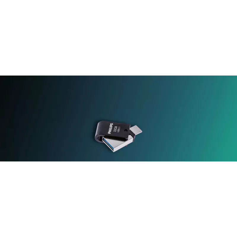 Philips FM32DC152B/00 USB zibatmiņa 32 GB USB Type-C 3.2 Gen 1 (3.1 Gen 1) Melns
