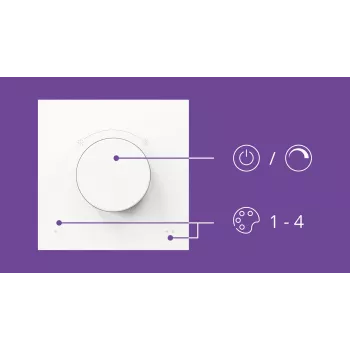 WiZ Smart Dial Switch Philips Bezvadu Wi-Fi Balts Ar bateriju 5V