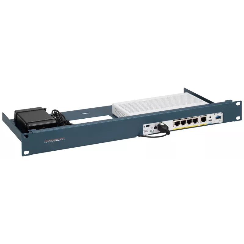 Montāžas kronšteins Rackmount.IT RM-CI-T21 1U zils 483mm 216mm 44mm