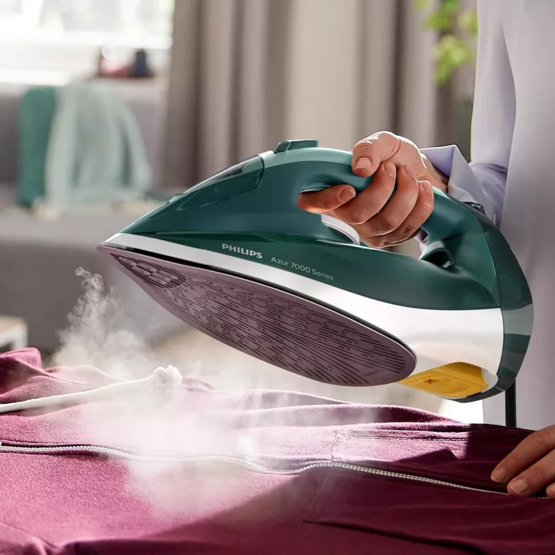Philips 7000 sērijas DST7031/70 gludeklis Tvaika gludeklis SteamGlide Plus zole 2800 W Zaļa, Piparmētru krāsa