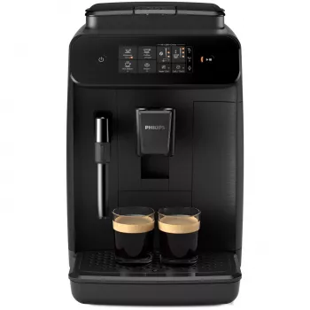 Espresso kafijas automāts Philips 800 sērija EP0820/00 — pilnībā automātisks, 1,8 L tvertne, iebūvēta keramikas dzirnaviņas 275 g, 15 bāri, melns