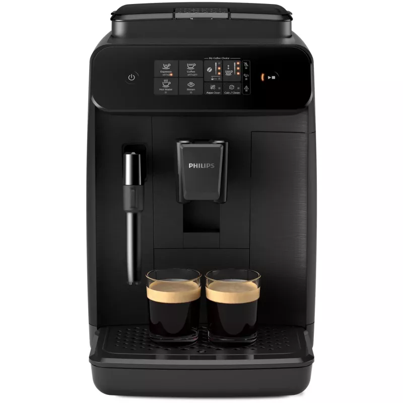 Espresso kafijas automāts Philips 800 sērija EP0820/00 — pilnībā automātisks, 1,8 L tvertne, iebūvēta keramikas dzirnaviņas 275 g, 15 bāri, melns