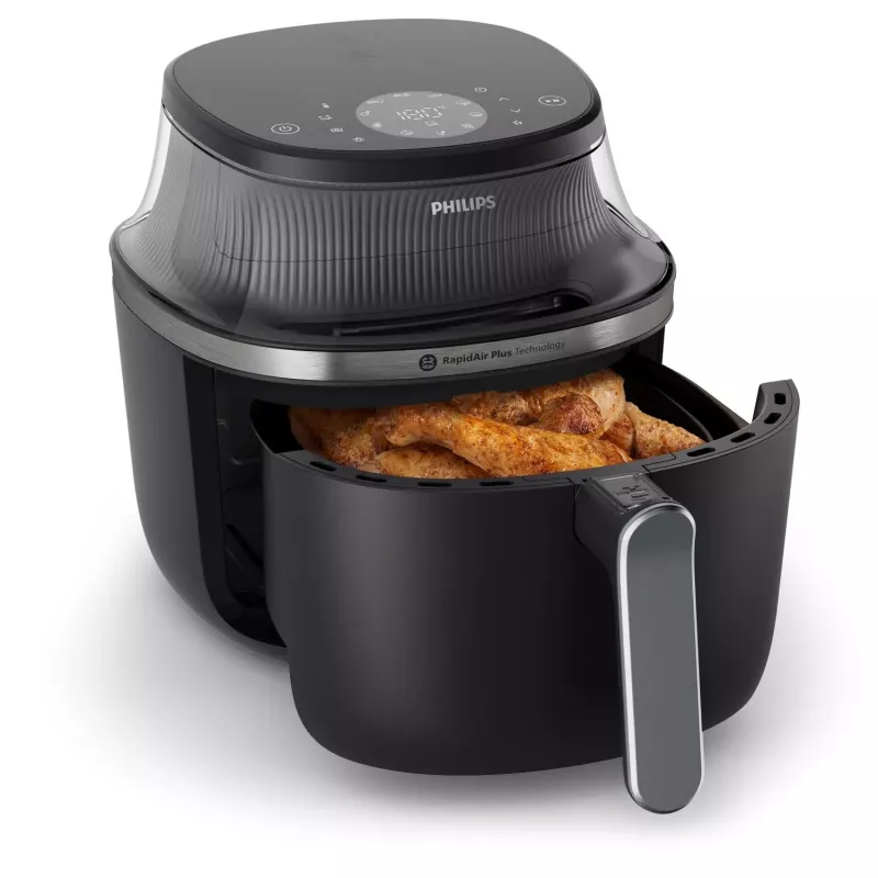 Philips 3000 series NA331/00 friteuse Atsevišķa 6.2 L Brīvi stāvoša 1700 W Karstā gaisa friteuse Melna, Sudraba