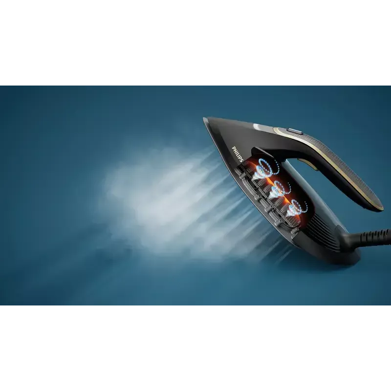 Tvaika ģeneratora gludeklis Philips PerfectCare 7000 Series PSG7300/20 — 3120 W, 1,5 L tvertne, 650 g/min pastiprinājums, SteamGlide Elite gludināšanas zole