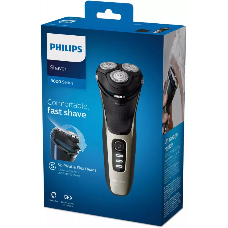 Philips SHAVER Series 3000 S3230/52 mitrā vai sausā elektriskā skuvekļa, Series 3000