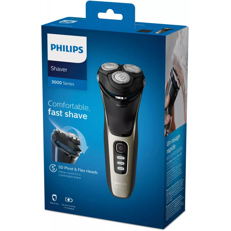 Philips SHAVER Series 3000 S3230/52 mitrā vai sausā elektriskā skuvekļa, Series 3000