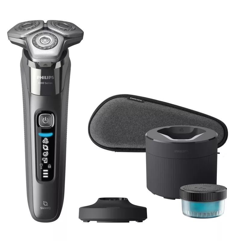 Elektriskais skuveklis Philips SHAVER Series 8000 S8697/55 Mitrai un sausai skūšanai, hromēts