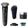 Elektriskais rotējošais skuveklis Philips i9000 X9000/30 — mitrai un sausai skūšanai, SkinIQ, iebūvēts litija jonu akumulators, uzlādes un tīrīšanas bāze