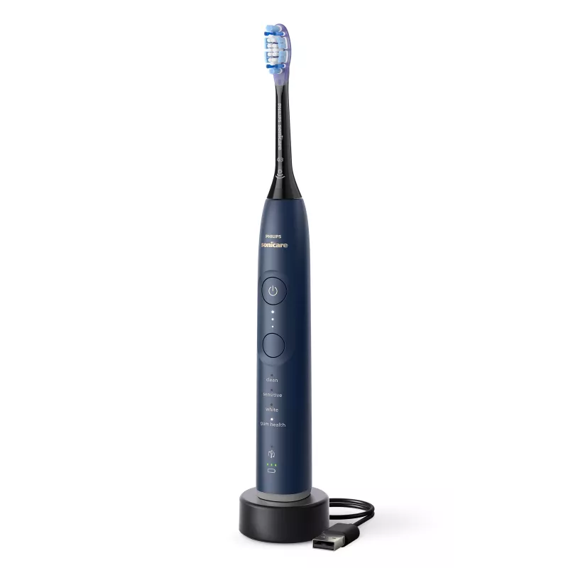 Uzlādējama skaņas zobu birste Philips Series 7100 HX7423/08 — iebūvēta Li‑Ion baterija, 4 birstes galviņas, Ikdienas kopšana/Smaganu kopšana/Jutīgums