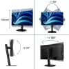 Monitors Philips 24B2U3601 23,8 collas (60,5 cm) IPS Quad HD 2560x1440, USB 3.2 centrmezgls, USB-C, skaļruņi, augstuma regulēšana, VESA, melns