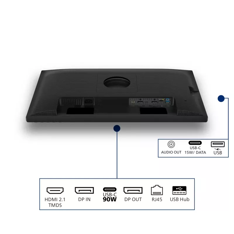 Monitors Philips 24B2U3601 23,8 collas (60,5 cm) IPS Quad HD 2560x1440, USB 3.2 centrmezgls, USB-C, skaļruņi, augstuma regulēšana, VESA, melns