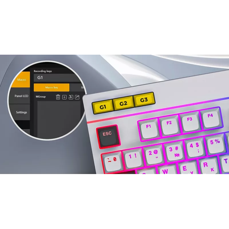 HATOR Icefall tastatūra Spēļu USB QWERTY US English Melna RGB LED