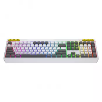 HATOR Icefall tastatūra spēlēm USB QWERTY US English balta pilna izmēra RGB LED