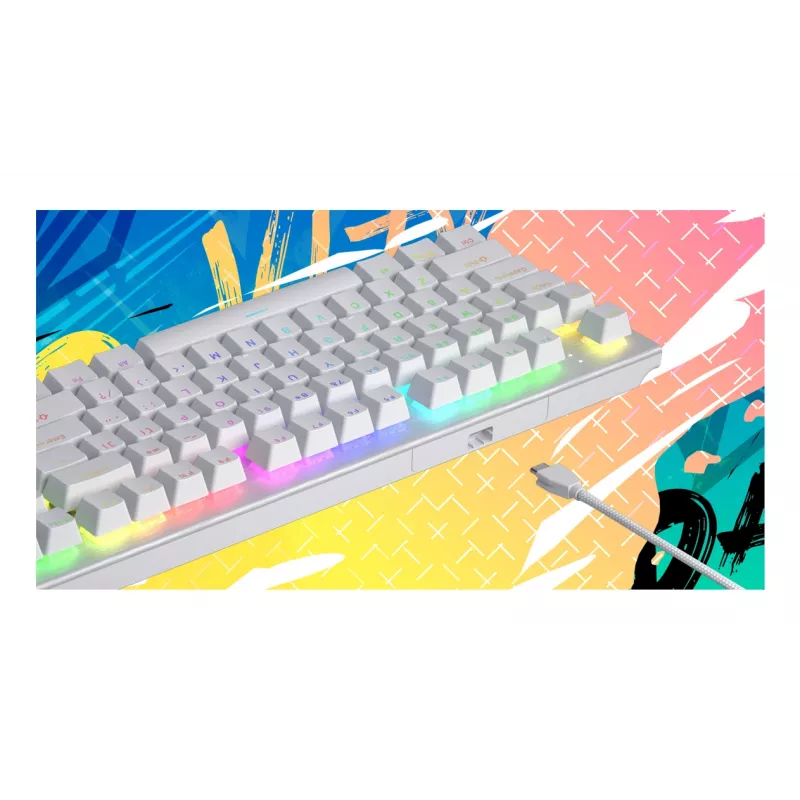 HATOR Gravity X TKL klaviatūra spēlēm USB QWERTY US English balta