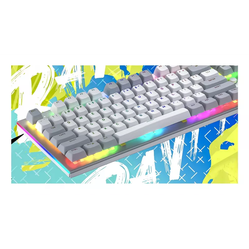 HATOR Gravity TKL tastatūra Spēļu USB QWERTY ASV angļu Balts