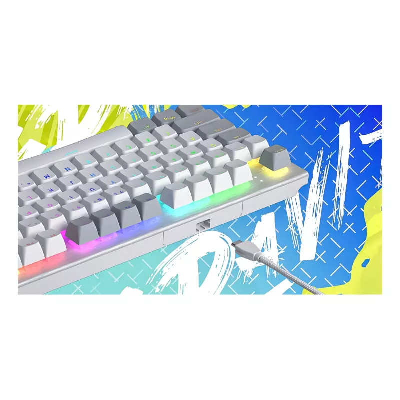 HATOR Gravity TKL tastatūra Spēļu USB QWERTY ASV angļu Balts
