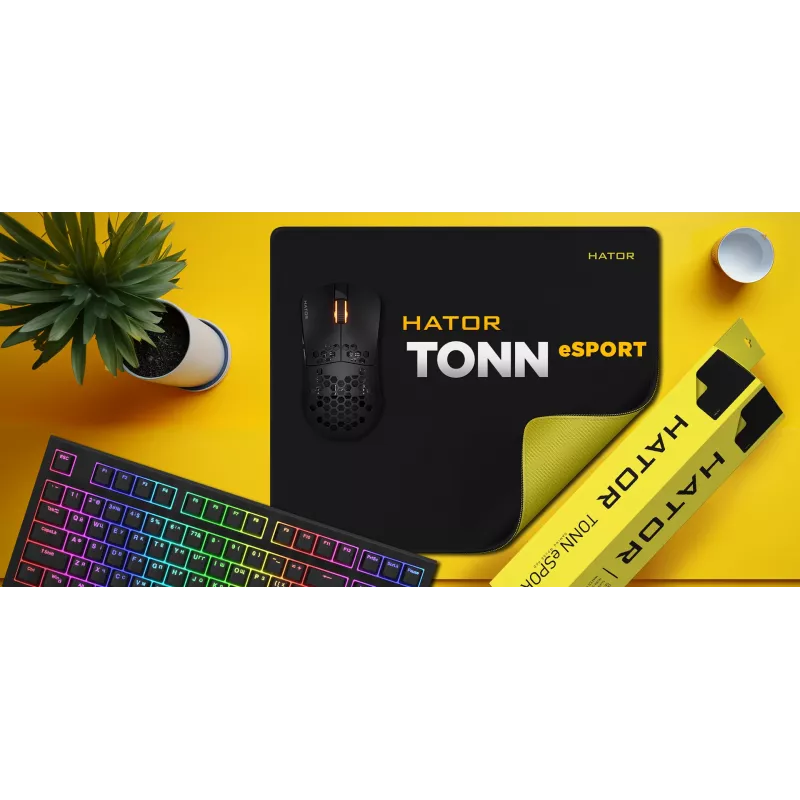 HATOR Tonn eSport spēļu peles paliktnis Melns