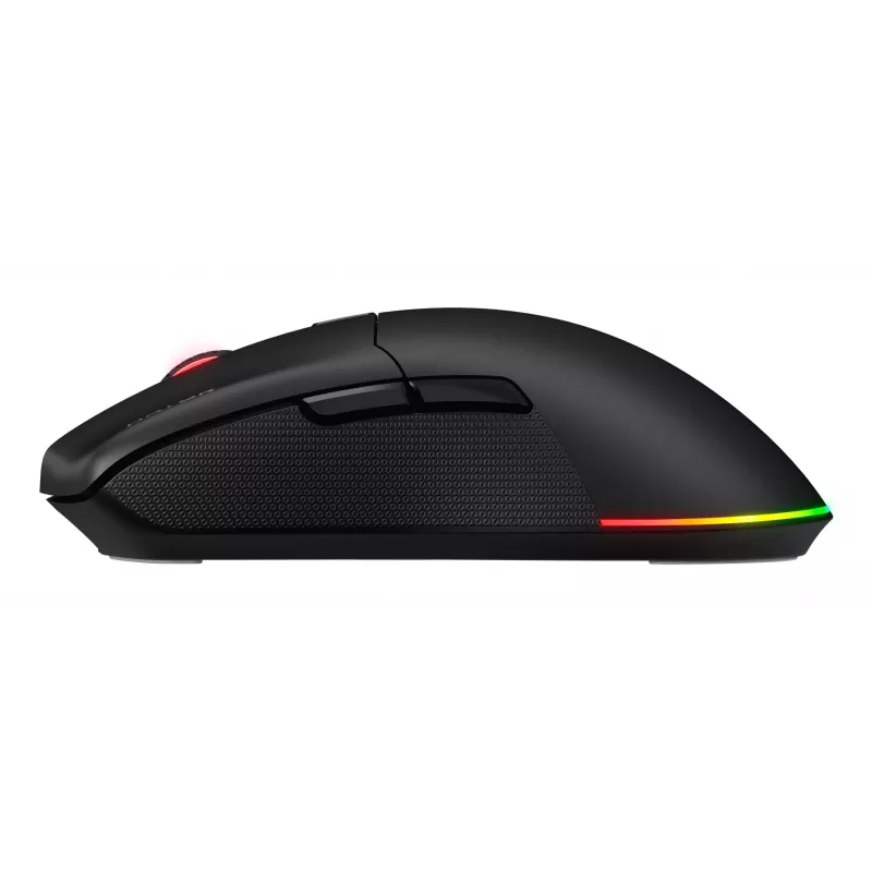 HATOR Pulsar 3 Wireless, melna - Optiskie dzeltenie 100M slēdži PixArt PMW 3311 (HTM630)
