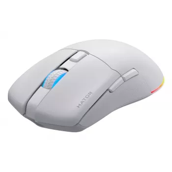 HATOR Pulsar 3 Wireless, balta - optiskie dzeltenie 100M slēdži PixArt PMW 3311 (HTM631)