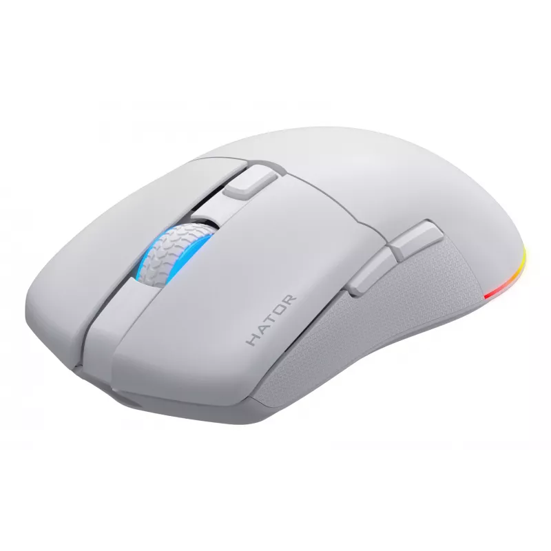 HATOR Pulsar 3 Wireless, balta - optiskie dzeltenie 100M slēdži PixArt PMW 3311 (HTM631)