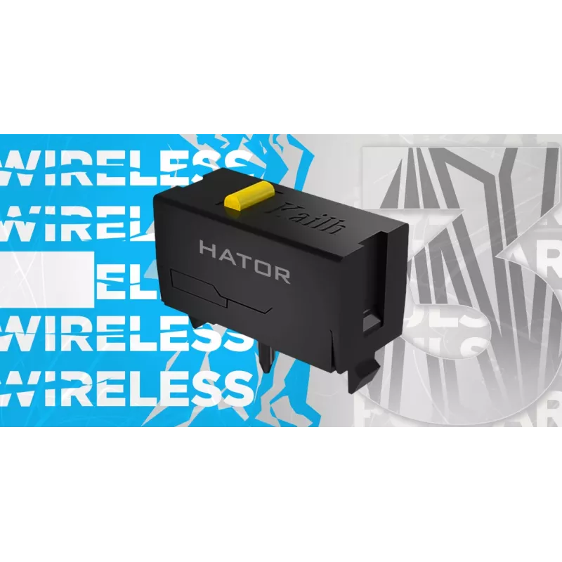 HATOR Pulsar 3 Wireless, balta - optiskie dzeltenie 100M slēdži PixArt PMW 3311 (HTM631)