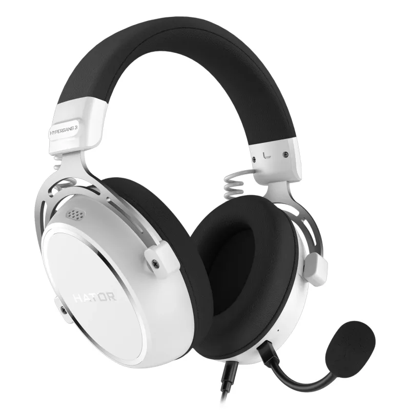 HATOR HYPERGANG 3 Hi-Res Headset Wired Head-band Gaming USB Type-C / USB Type-A balta