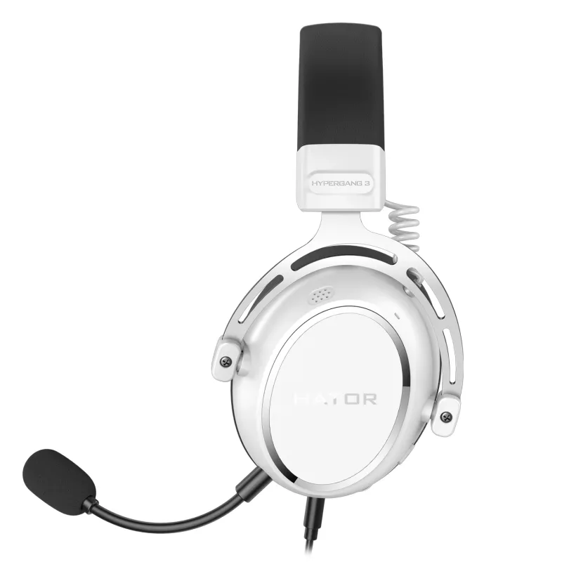 HATOR HYPERGANG 3 Hi-Res Headset Wired Head-band Gaming USB Type-C / USB Type-A balta