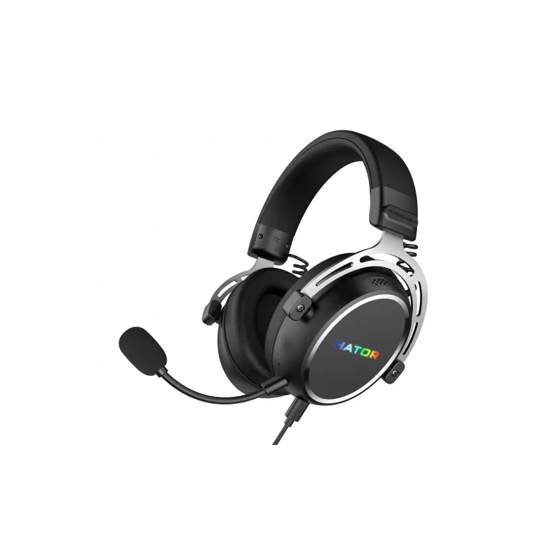 HATOR Hypergang 3 USB austiņas ar vadu un bezvadu, galvas lentes tipa, spēlēm, USB Type-C / USB Type-A, Bluetooth, melnas