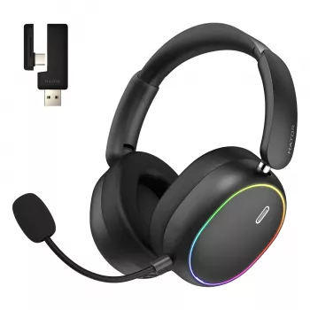 HATOR Phoenix 2 Wireless austiņas ar vadu un bezvadu savienojumu Galvas lente Spēlēm USB Type-C / USB Type-A Bluetooth Melns