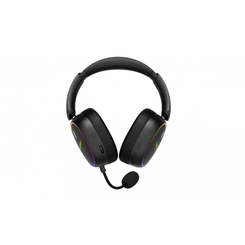 HATOR Phoenix 2 Wireless austiņas ar vadu un bezvadu savienojumu Galvas lente Spēlēm USB Type-C / USB Type-A Bluetooth Melns