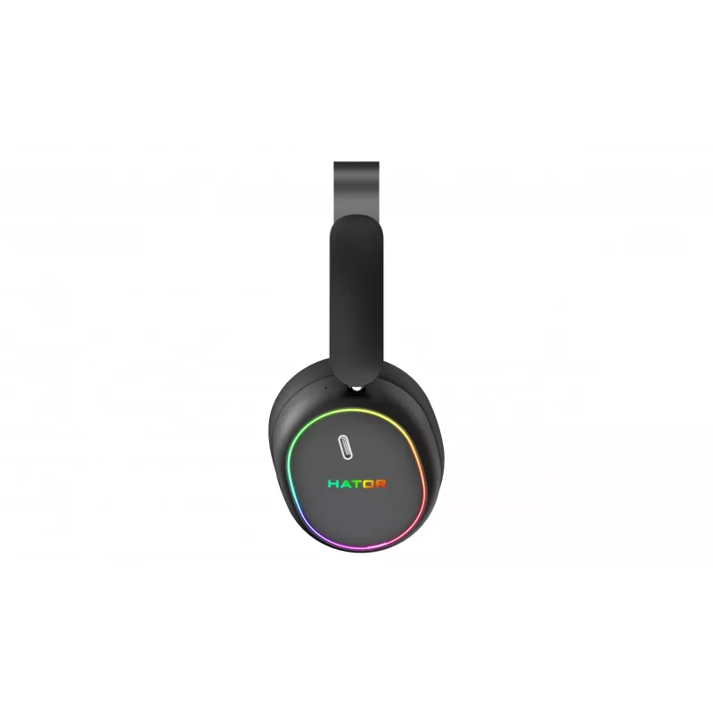 HATOR Phoenix 2 Wireless austiņas ar vadu un bezvadu savienojumu Galvas lente Spēlēm USB Type-C / USB Type-A Bluetooth Melns