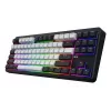 HATOR Rockfall 3 TKL Wireless, melna, QMK/VIA, OMA profila balta-melna taustiņu vāciņi Tastatūra - lineāri mehāniski hotswap slēdži - US - ANSI izkārtojums (HTK850)