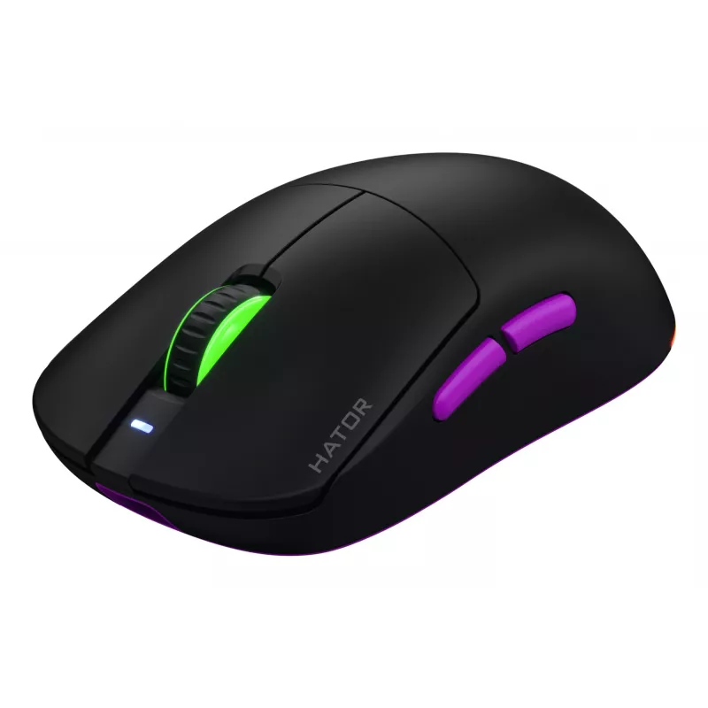 HATOR Quasar 3 Ultra 8K Wireless pele Spēlēm Piemērota abām rokām RF Bezvadu + Bluetooth + USB Type-A Optiskais 30000 DPI