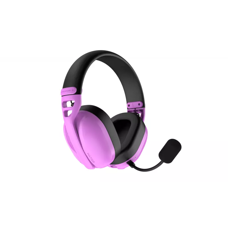 HATOR Hyperpunk 3 Wireless austiņu komplekts ar vadu un bezvadu savienojumu, galvas lentes tips, spēlēm, USB Type-C / USB Type-A, Bluetooth, violets