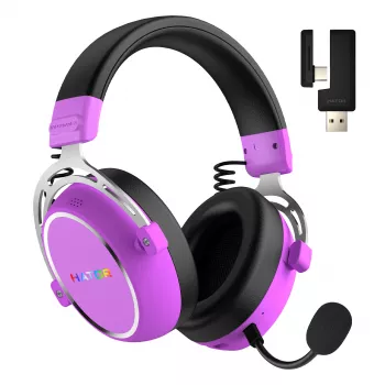 HATOR Hypergang 3 Wireless austiņas ar galvas saiti Gaming USB Type-C / USB Type-A Bluetooth Violeta