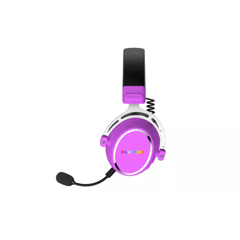 HATOR Hypergang 3 Wireless austiņas ar galvas saiti Gaming USB Type-C / USB Type-A Bluetooth Violeta