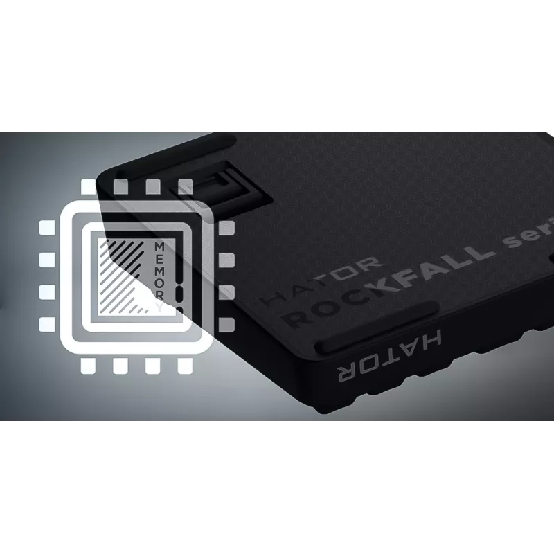 HATOR Rockfall 3 TKL Wireless, balta, QMK/VIA, OMA profila balti-melni taustiņu vāciņi Tastatūra - lineāri mehāniskie hotswap slēdži - US - ANSI izkārtojums