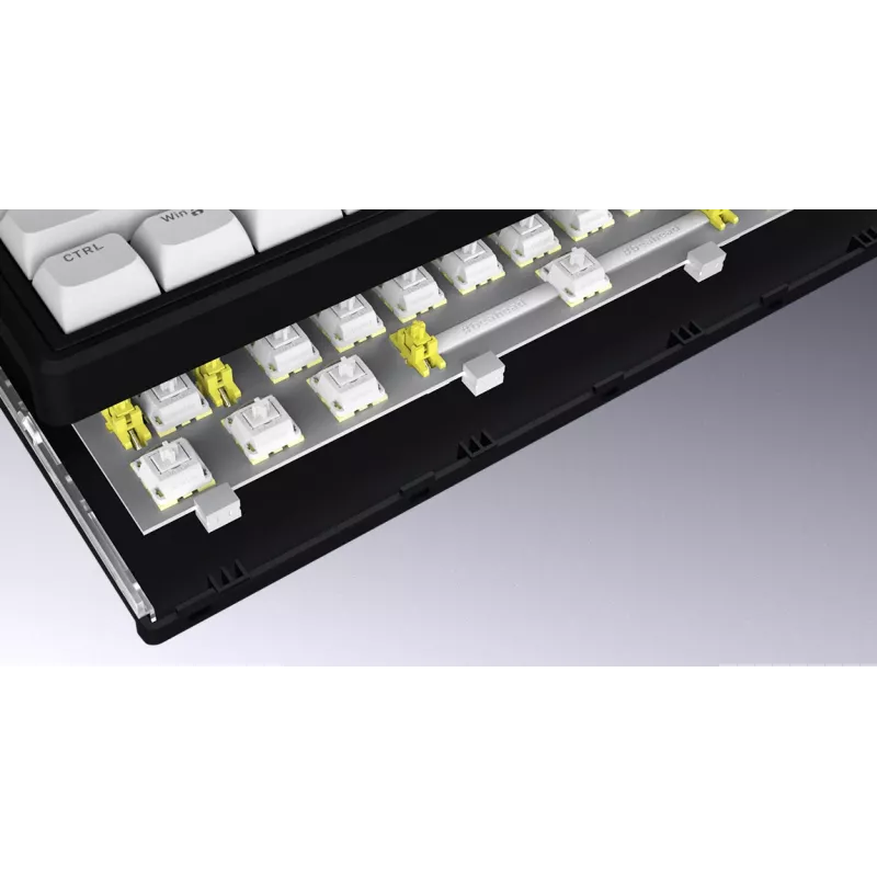 HATOR Skyfall Wireless 80 tastatūra Spēļu USB + RF Wireless + Bluetooth QWERTY US English Melna, Balta