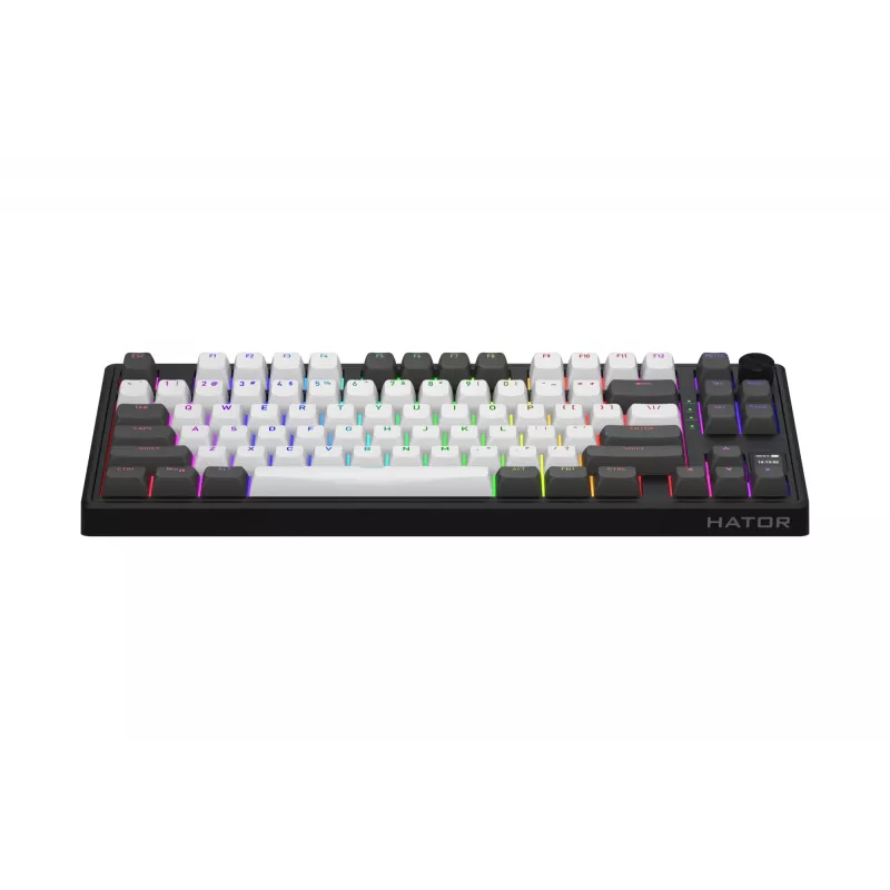 HATOR Skyfall Pro Wireless 80 tastatūra Spēļu USB + RF Wireless + Bluetooth QWERTY ASV angļu Melns, Pelēks