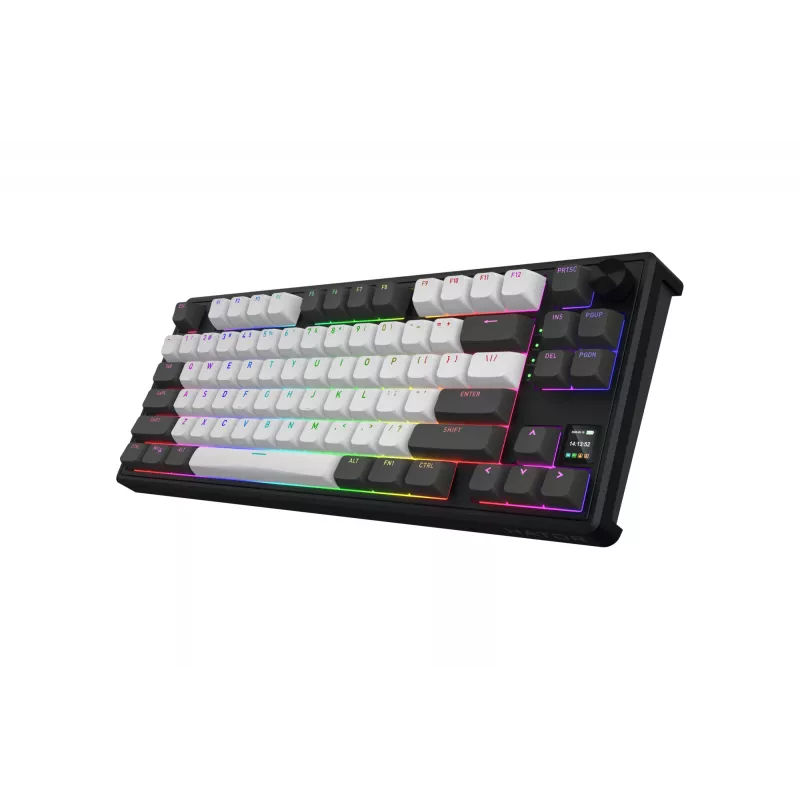 HATOR Skyfall Pro Wireless 80 tastatūra Spēļu USB + RF Wireless + Bluetooth QWERTY ASV angļu Melns, Pelēks