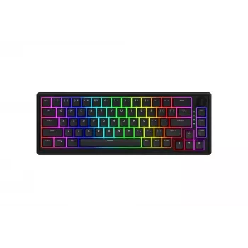 HATOR Skyfall 65 vadu, mehāniska, USB-C, Aurum Sterling, 70M klikšķi, RGB, melna, 790 g