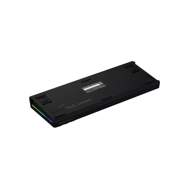 HATOR Skyfall 65 vadu, mehāniska, USB-C, Aurum Sterling, 70M klikšķi, RGB, melna, 790 g