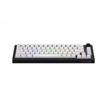 HATOR Skyfall Wireless 65 tastatūra Spēļu USB + RF bezvadu + Bluetooth QWERTY ASV angļu Melna, Balta