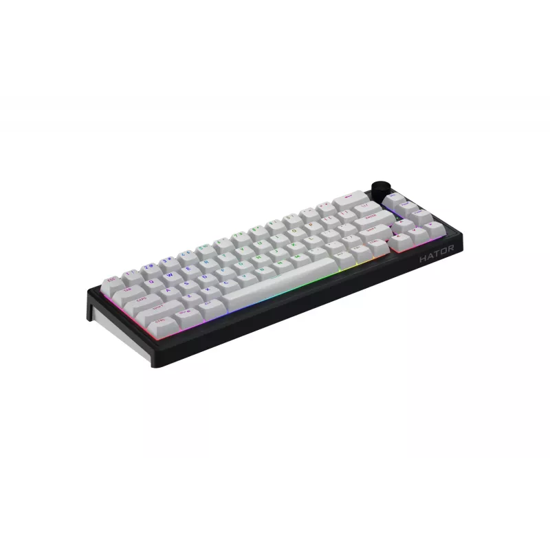 HATOR Skyfall Wireless 65 tastatūra Spēļu USB + RF bezvadu + Bluetooth QWERTY ASV angļu Melna, Balta
