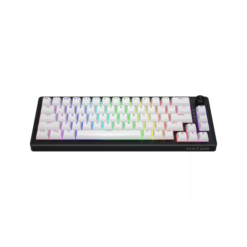 HATOR Skyfall Wireless 65 tastatūra Spēļu USB + RF bezvadu + Bluetooth QWERTY ASV angļu Melna, Balta