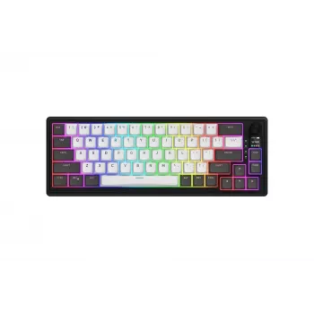 HATOR Skyfall Pro Wireless 65 tastatūra Spēlēm USB + RF Wireless + Bluetooth QWERTY US angļu Melna, Pelēka